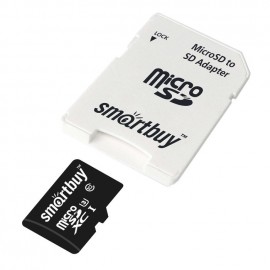 Карта памяти MicroSDXC 64GB SmartBuy microSDXC Сlass 10 Pro UHS-I U3 (70/90 Mb/s) + SD adapter