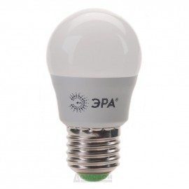 Лампа светодиодная ЭРА (ECO) Р45-6W-827-E27 (глоб, теплый свет) (10/100/3600)