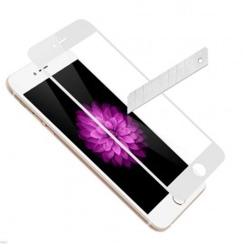 Стекло защитное FaisON для APPLE iPhone 6/6S/7/8 Plus (5.5), Anti-shatter, 0.33 мм, глянцевое, полный клей, цвет: белый
