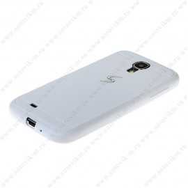 Накладка задняя без бренда для SAMSUNG Galaxy A7 (2016), 0,7mm, под кожу, цвет: белый, в техпаке