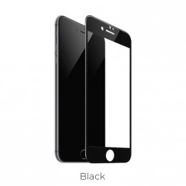 Стекло защитное Noname для APPLE iPhone 7/8 Plus, Full Screen, 0.33 мм, 9D, глянцевое, полный клей, цвет: чёрный, в техпаке