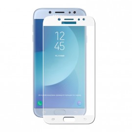 Стекло противоударное Noname для SAMSUNG Galaxy J5 (2017), Full Screen Cover, 0.33 мм, 2D, глянцевое, цвет: белый, в техпаке