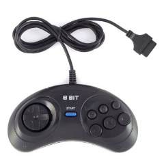 Джойстик 8-bit Sega 15p (черный)