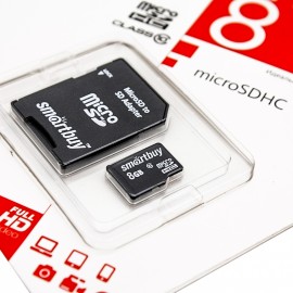 Карта памяти SmartBuy microSDHC Class 10 8GB + SD adapter