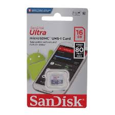 Карта памяти SanDisk microSDHC Class 10 Ultra 80 Mb/s 16GB
