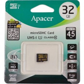 Micro SD 32GB Apacer Class 10 UHS-I (R/W 45/10 MB/s) без адаптера