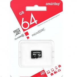 Карта памяти SmartBuy microSDXC Class 10 UHS-I U1 64GB