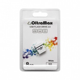USB  8Gb OltraMax 50 Mini  series  White