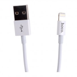 Кабель USB - Apple 8 pin HOCO X23 Skilled, 1.0м, круглый, 2.1A, силикон, цвет: чёрный