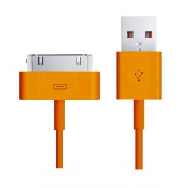Кабель USB <--> IPhone 4  Smartbuy цветные, 1,2 м, оранжевый (iK-412c orange)