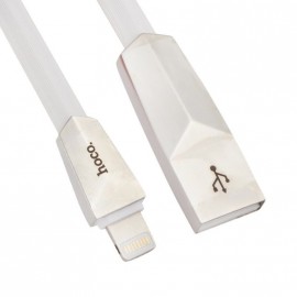 Кабель USB <--> iPhone 5/6/7  1.2м HOCO Zinc Alloy Rhombus X4 белый