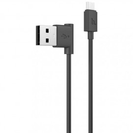 Кабель USB <--> microUSB  1.2м HOCO UPM10  L-образный дизайн чёрный