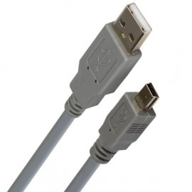 Кабель USB <--> miniUSB  3м TELECOM серый
