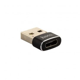 Переходник USB >--> Type-C  HOCO UA6 чёрный