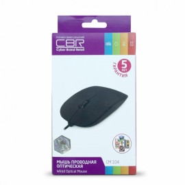 Мышь CBR CM-104, чёрная, USB Дизайн для правой и левой руки. (1/92)