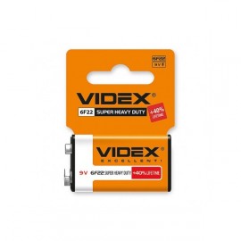 Элемент питания  VIDEX  6F22/9V крона 1 SHRINK CARD (24/480)