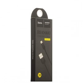 Кабель USB <--> Iphone 5/6/7  1.0м HOCO X6 Khaki чёрный