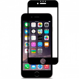 Стекло защитное Noname для APPLE iPhone 6/6S (4.7), Full Screen, 0.33 мм, 9D, глянцевое, полный клей, цвет: чёрный, в техпаке
