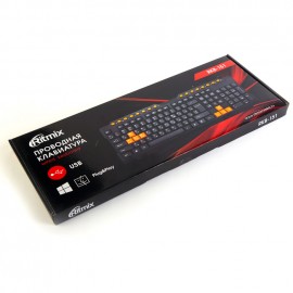 Клавиатура RITMIX RKB-151 черная/оранжевая, USB