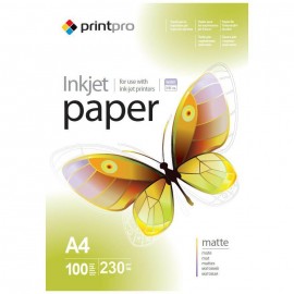 Фотобумага PrintPro PME230050A4 matte 230g/m, A4, 50pc. (24/480)