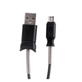 Кабель USB - микро USB HOCO Pisces X24, 1.0м, круглый, 2.1A, силикон, цвет: чёрный