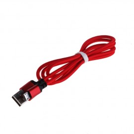 Кабель USB <--> microUSB  1.0м HOCO X14 в переплёте, красный