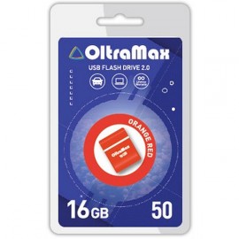 USB 16Gb OltraMax Drive 50 Mini оранжевый,скраснойвставкой