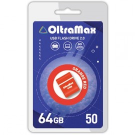 USB 64Gb OltraMax  Drive 50 Mini ,USB  2.0,пластик, оранжевый