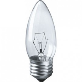 Ergolux INC-C35-40W-E27-CL (Эл.лампа накал.с прозрачной колбой, свеча, ДС 230-40-3 elx)  1/10/100