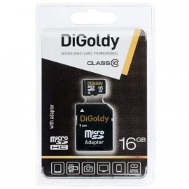 Карта памяти DiGoldy microSDHC Class 10 8GB + SD адаптер