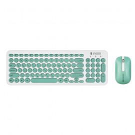 Клавиатура+мышь JET.A SlimLine KM30 W бело-мятный