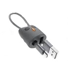 Кабель USB - Type-C HOCO KX2, 1.0м, круглый, 2.1A, ткань, цвет: серый