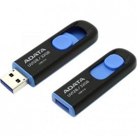 USB 32GB A-DataUV128 чёрный/ синий 3.0