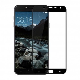 Стекло защитное Ainy для SAMSUNG Galaxy J4 (2018), Full Screen, 0.33 мм, 2.5D, глянцевое, цвет: чёрный