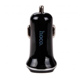 Блок питания автомобильный 2 USB HOCO, Z1, 2100mA, пластик, с кабелем микро USB, цвет: чёрный