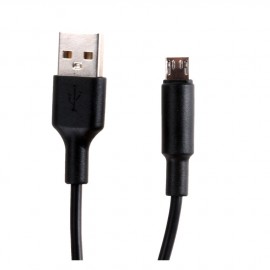 Кабель USB - микро USB HOCO X25 Soarer, 1.0м, круглый, 2.1A, силикон, цвет: чёрный