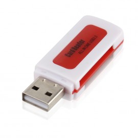 Кардридер без бренда для microSD, K29, USB 2.0, пластик, цвет: красный