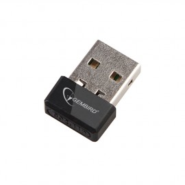 Сетевой микро адаптер WiFi Gembird 150 Мбит, USB, 802.11b/g/n, Интерфейс: USB 2.0, Чипсет: MT7601, Мощность беспроводного сигнала: 20 дБм, Скорость пе