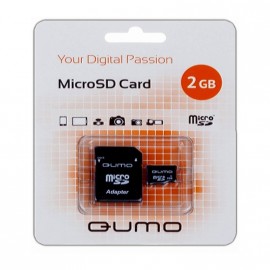 Micro SD  2Gb Qumo с адаптером SD