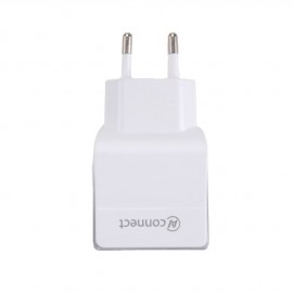Блок питания сетевой 2 USB AVconnect, CH-10, 2100mA, пластик, кабель Apple 8 pin, цвет: белый
