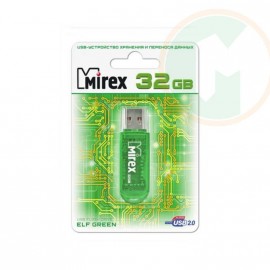 USB 32Gb MIREX ELF зелёный(ecopack)