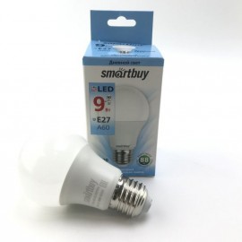 Лампа светодиодная SMART BUY A60-9W-220V-4000K-E27 (белый свет) (1/10/50)