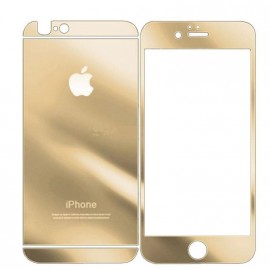 Стекло защитное Noname для APPLE iPhone 5/5S/SE, 0.33 мм, 2D, глянцевое, комплект на 2 стороны, цвет: золотой, в техпаке
