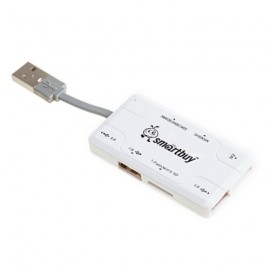 USB-Хаб + Картридер Smartbuy Combo белый (SBRH-750-W) (1/5) (SBRH-750-W)