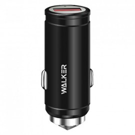 AЗУ WALKER WCR-23 1 USB разъем (2,4 А) блочок, быстрый заряд QC3.0, черное