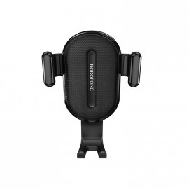 Держатель автомобильный Borofone, BH11, Gravity, для смартфона, пластик, воздуховод, шарнир, цвет: чёрный