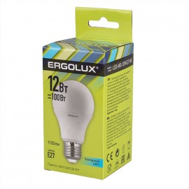 Лампа LED Ergolux A60 12W 220V 4500К E27    10/100
