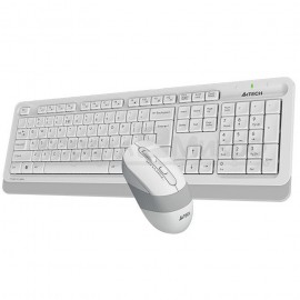 Клавиатура+мышь A4 Fstyler FG1010 клав:белый/серый мышь:белый/серый USB беспроводная Multimedia
