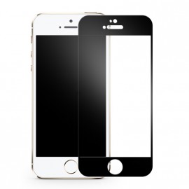 Стекло защитное FaisON для APPLE iPhone 5/5S/SE, Full Screen, 0.33 мм, 2.5D, глянцевое, полный клей, цвет: чёрный