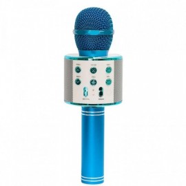 Колонка-микрофон (WS-858/C-335) Bluetooth/USB/micro SD/караоке синий